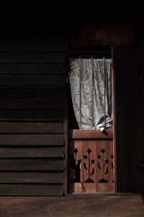 traditional malay wooden house window