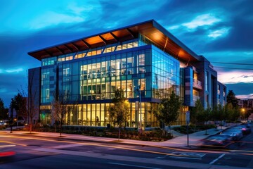 Obraz premium Portrait a beautiful building AI Generative