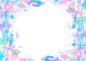 夏の水底から見上げる　水彩風イメージ