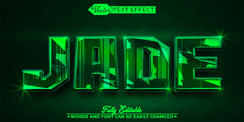 Luxury Green Jade Vector Editable Text Effect Template © Anka Design