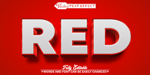 Modern Red Editable Text Effect Template