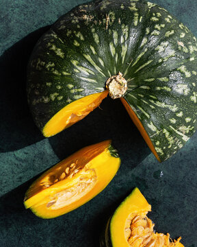 Cut Squash On A Table