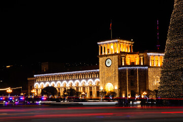 Republic Square decorated for Christmas, Yerevan - Armenia
