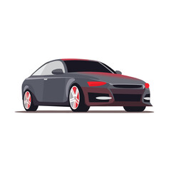 Plakat car minimalist simple vector illustration 