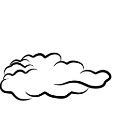 Set of hand drawn clouds Vector illustration