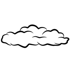 Set of hand drawn clouds Vector illustration