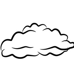 Set of hand drawn clouds Vector illustration