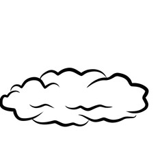 Set of hand drawn clouds Vector illustration