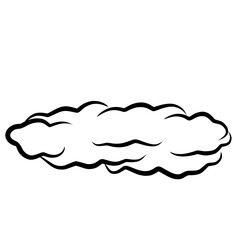 Set of hand drawn clouds Vector illustration