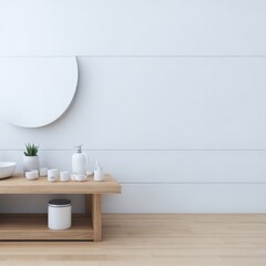 white room with table