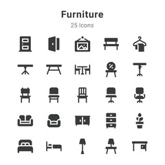icons collection on furniture and related topic