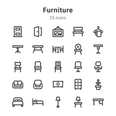 icons collection on furniture and related topic