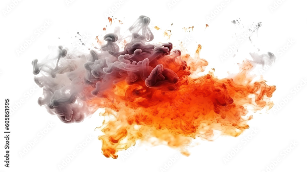 Wall mural smoke isolated