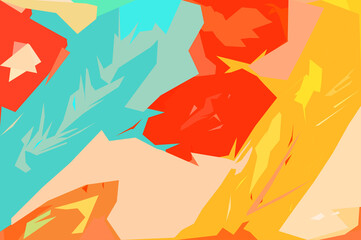 Obraz premium カラフルなカット柄は流れるよう