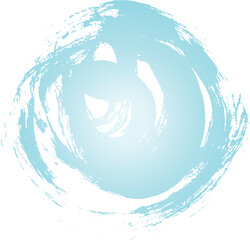 夏素材・ぐるぐるブラシで書いた丸い枠