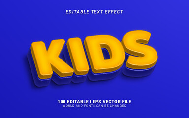 kids 3d style text effect