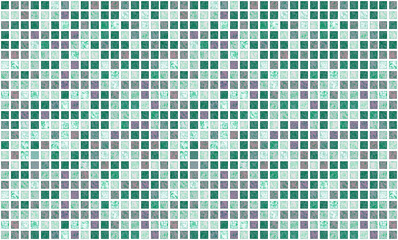Fototapeta premium Small grid square mosaic graphics on a seamless marble surface.