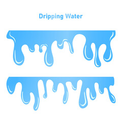 Abstract Flat Dripping Water Illustration