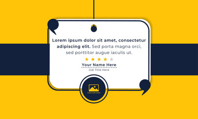 Client or customer service review testimonial social media post, Customer or client service feedback review post design template