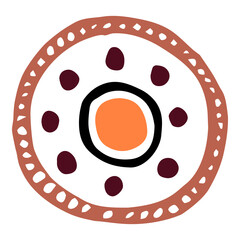 Fototapeta premium ethnic round logo element