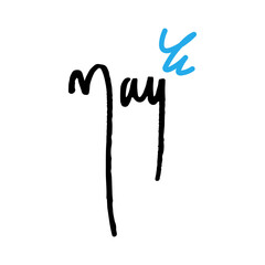 May hand lettering element