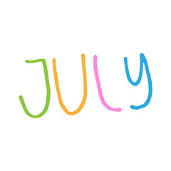 Juli colorful hand lettering