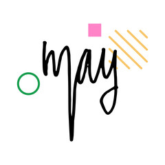 May hand lettering element