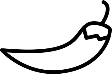 outline chili icon. vector format file