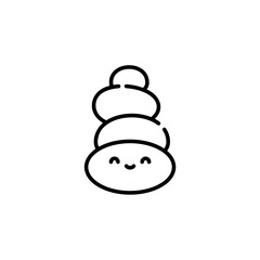 stacked stones icon with black color