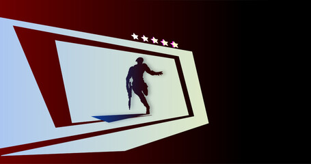silhouette of a soldier background