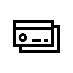 credit card icon with black color