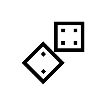 six dice icon with black color