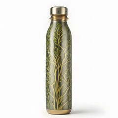 A meticulously crafted water bottle made entirely from sustainable bamboo