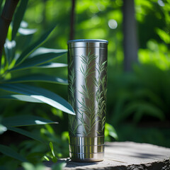 A beautifully crafted bamboo tumbler