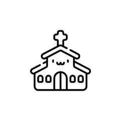 church icon with black color