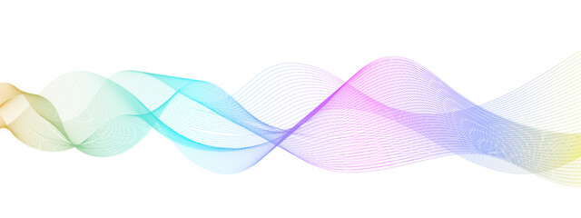 Abstract colorful glowing wave curved lines background.  Abstract frequency sound wave lines and technology curve lines background. Design used for banner, template, science, business and many more.