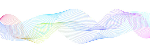 Abstract colorful glowing wave curved lines background.  Abstract frequency sound wave lines and technology curve lines background. Design used for banner, template, science, business and many more.