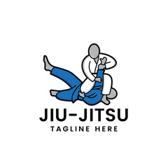 Martial art  Brazilian Jiu- Jitsu Judo logo sport symbol illustration Vector