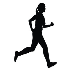 Fototapeta na wymiar running woman icon vector