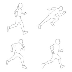 running person icon vector