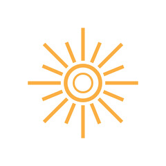 sun ilustration logo vector icon template