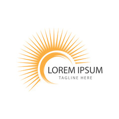 sun ilustration logo vector icon template