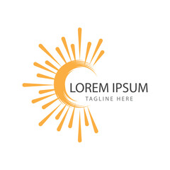 sun ilustration logo vector icon template