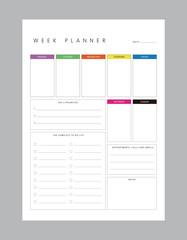 (Good Day) Weekly to do list planner. 