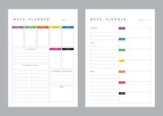 (Good Day) set of daily Weekly to do list planner. 