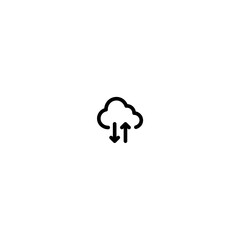 cloud icon up and down with black color