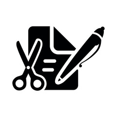 SEO Contant Management Flat Black Icon Isolate On White Background Vector Illustration | Seo Icons
