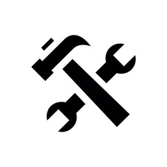 SEO Maintenance Flat Black Icon Isolate On White Background Vector Illustration | Seo Icons