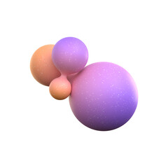 3d rendering - Abstract Gradient Object art, geometric shapes