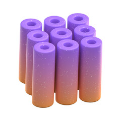 3d rendering - Abstract Gradient Object art, geometric shapes